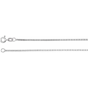 Sterling Silver 1.3 mm Diamond-Cut Box 24" Chain